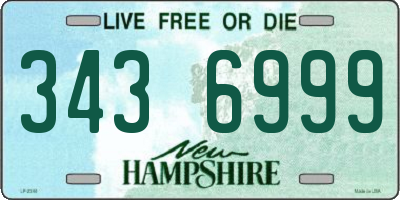 NH license plate 3436999