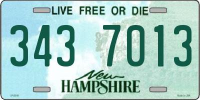 NH license plate 3437013