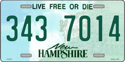NH license plate 3437014