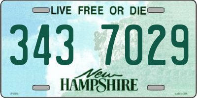 NH license plate 3437029