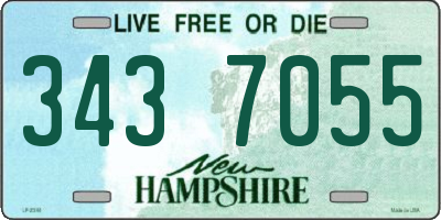 NH license plate 3437055