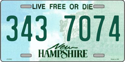 NH license plate 3437074