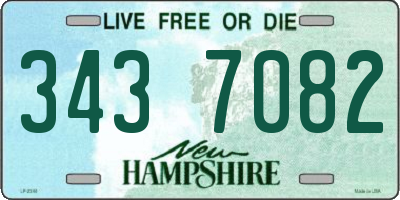 NH license plate 3437082