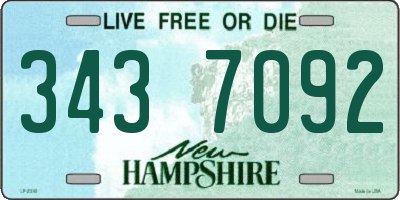 NH license plate 3437092
