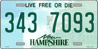 NH license plate 3437093
