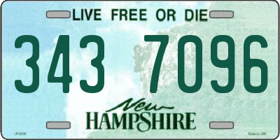NH license plate 3437096