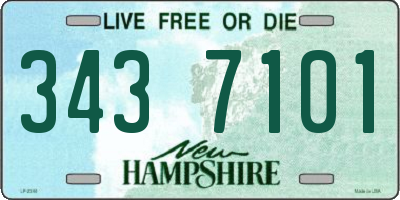 NH license plate 3437101