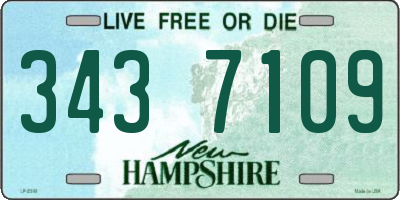 NH license plate 3437109