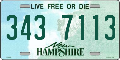 NH license plate 3437113