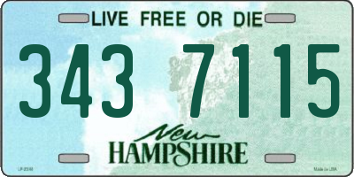 NH license plate 3437115