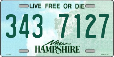 NH license plate 3437127