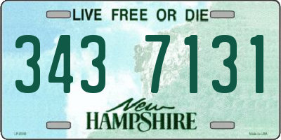 NH license plate 3437131