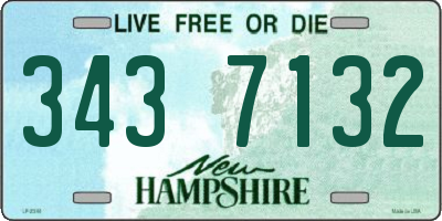 NH license plate 3437132