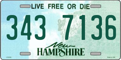 NH license plate 3437136