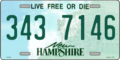 NH license plate 3437146