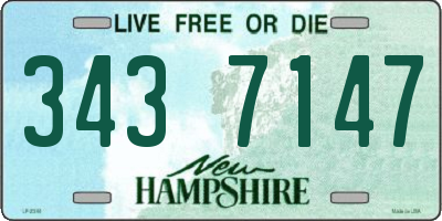 NH license plate 3437147