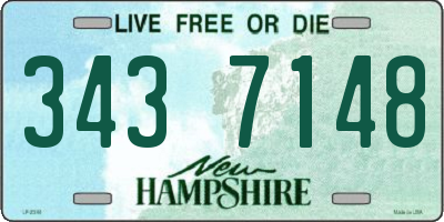 NH license plate 3437148