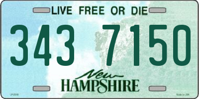 NH license plate 3437150