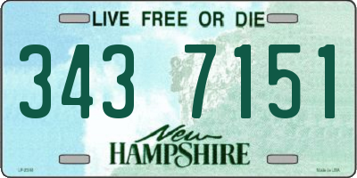 NH license plate 3437151