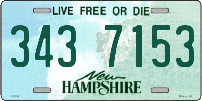 NH license plate 3437153
