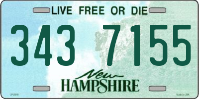 NH license plate 3437155