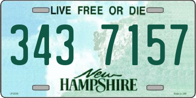 NH license plate 3437157