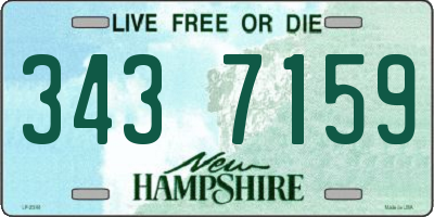 NH license plate 3437159