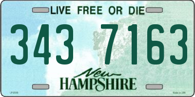 NH license plate 3437163