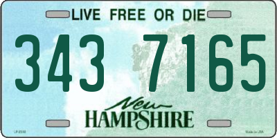 NH license plate 3437165