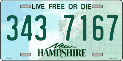 NH license plate 3437167
