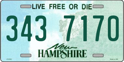 NH license plate 3437170