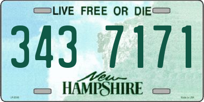 NH license plate 3437171