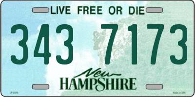 NH license plate 3437173