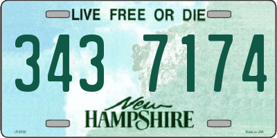 NH license plate 3437174