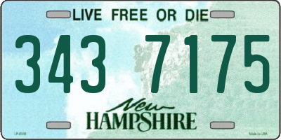 NH license plate 3437175