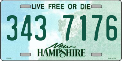 NH license plate 3437176