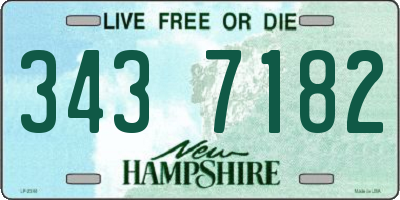 NH license plate 3437182