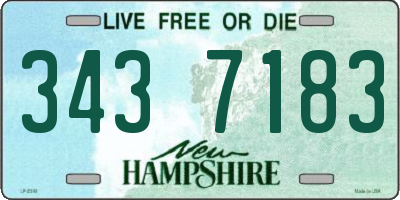 NH license plate 3437183