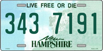 NH license plate 3437191