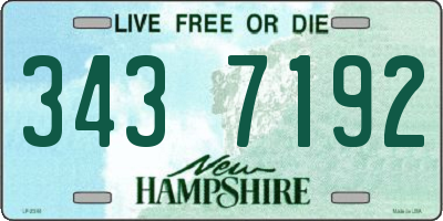 NH license plate 3437192