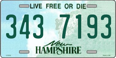 NH license plate 3437193