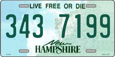 NH license plate 3437199