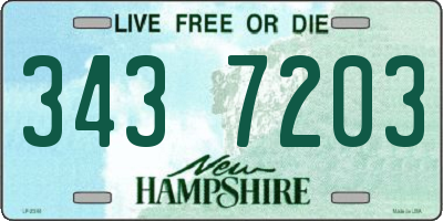 NH license plate 3437203
