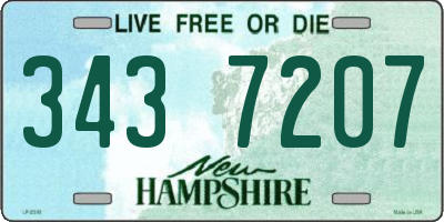 NH license plate 3437207