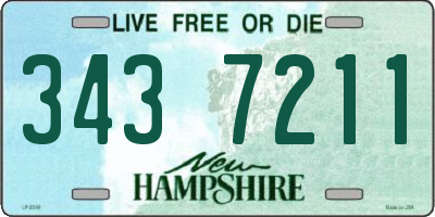 NH license plate 3437211