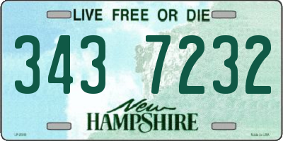 NH license plate 3437232