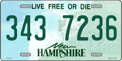 NH license plate 3437236