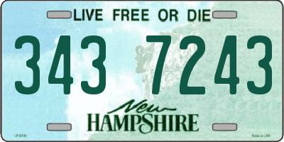 NH license plate 3437243