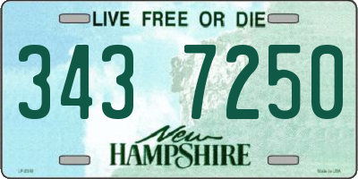 NH license plate 3437250