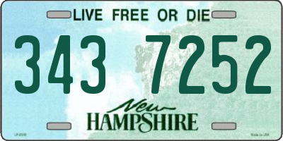 NH license plate 3437252